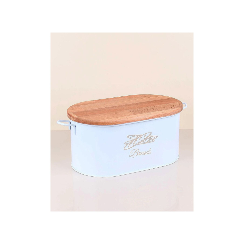 Metal Beyaz Kesme Tahtalı Ekmeklik