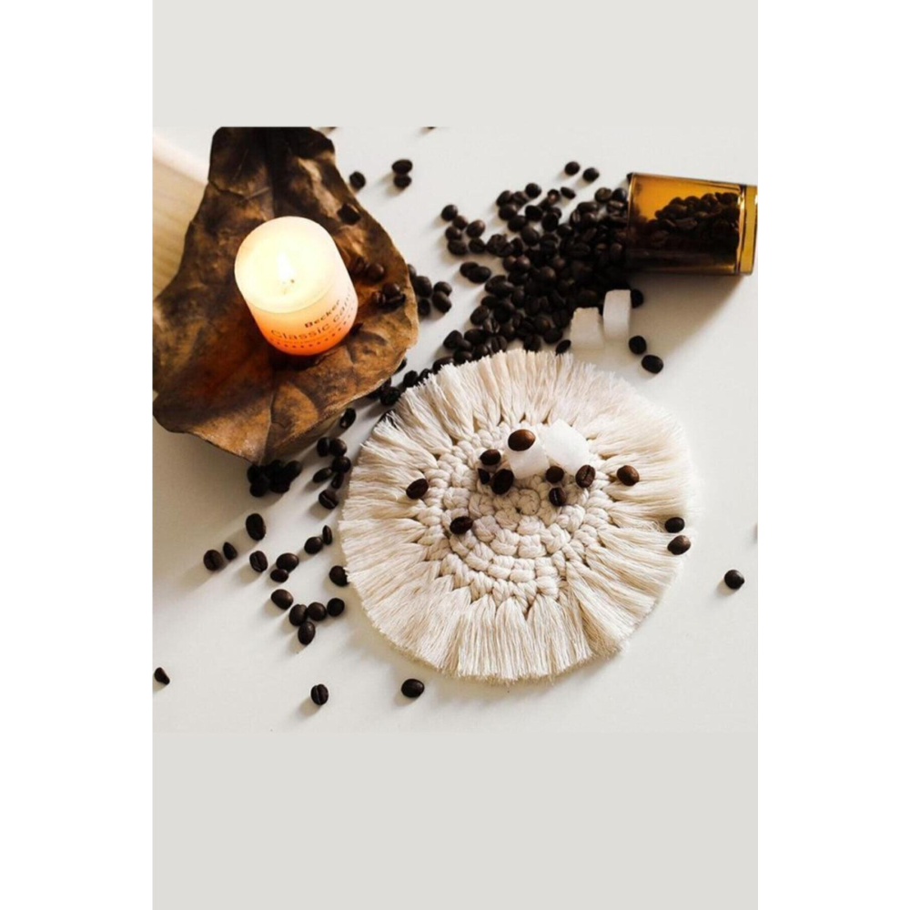 Makrome Bardak & Mum Altlığı '1 Adet'