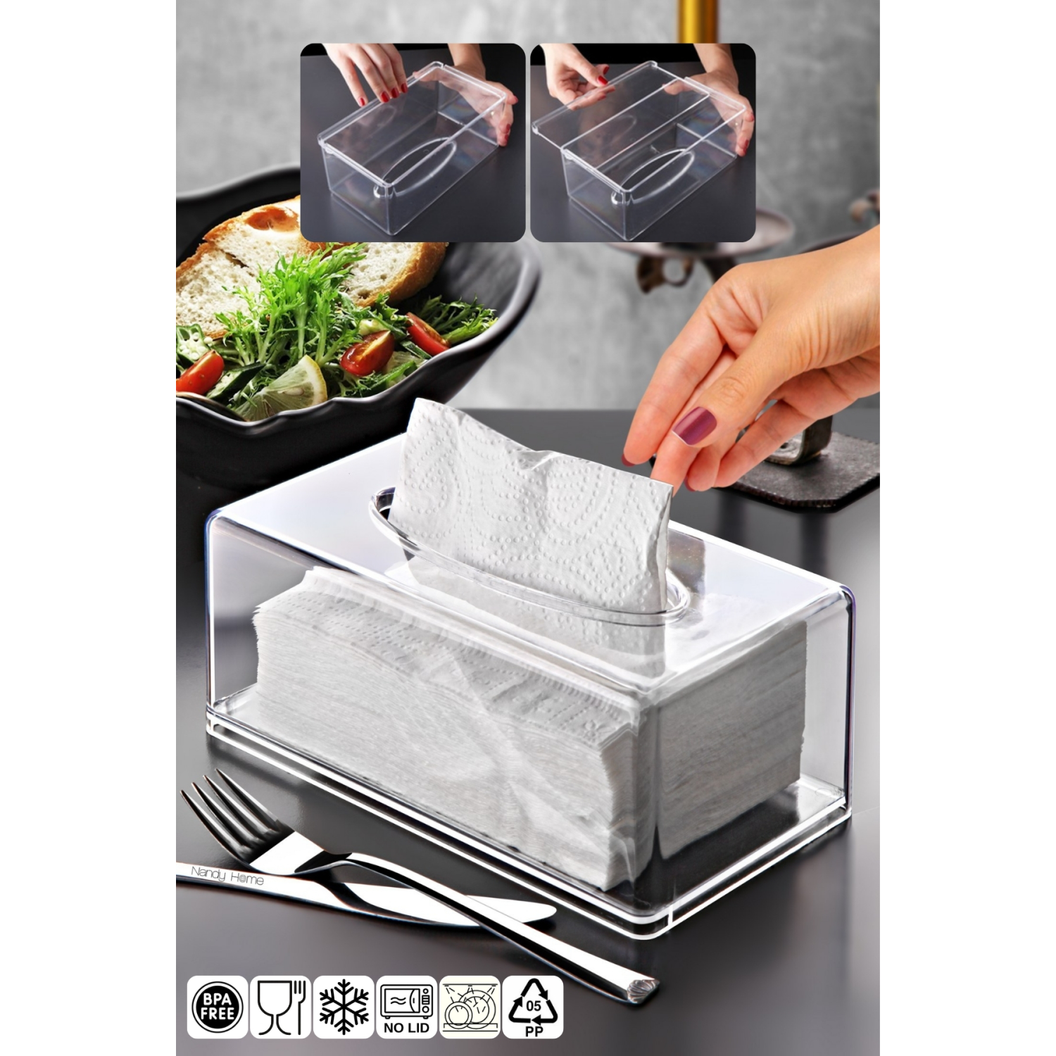 Clear Peçete Organizeri