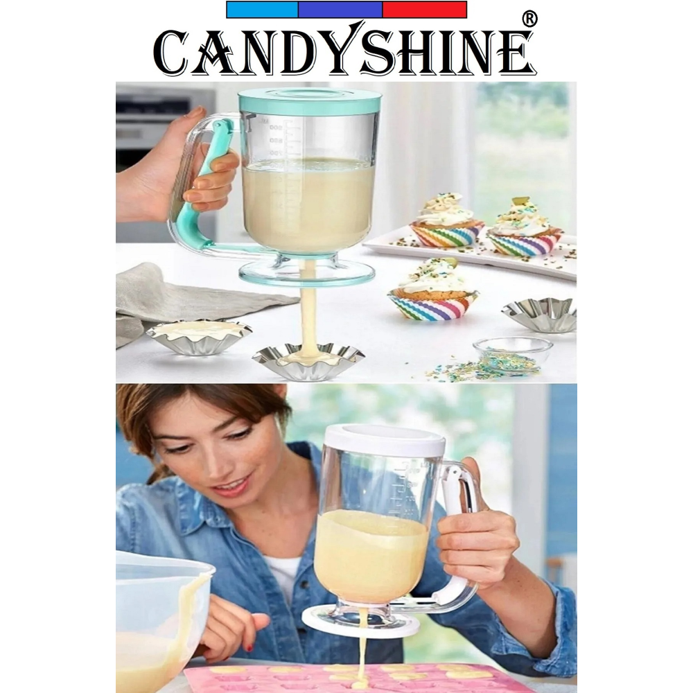 Ölçekli Hamur Porsiyonlayıcı Dağıtıcı Pancake Krep Muffin Krema Puding Kolay Akıtma Yardımcısı