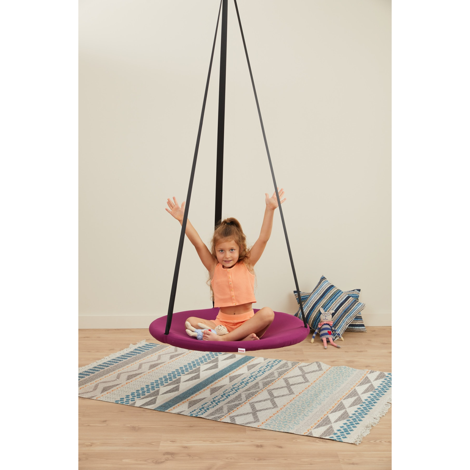 Tadelle Salıncak Büyük Boy Tavana Asılan Mor Salıncak