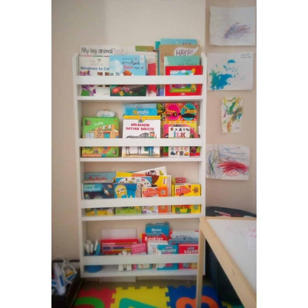 Montessori Çocuk Odası Eğitici Kitaplık