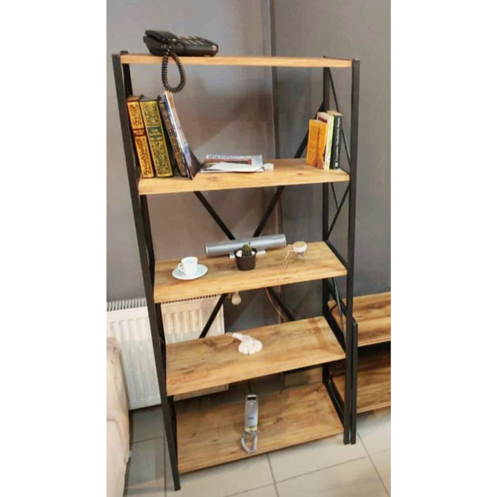 Kitaplık 5 Raflı Concept Rafofis Ev Dosya Kitap Rafı Atlantik Çam 150