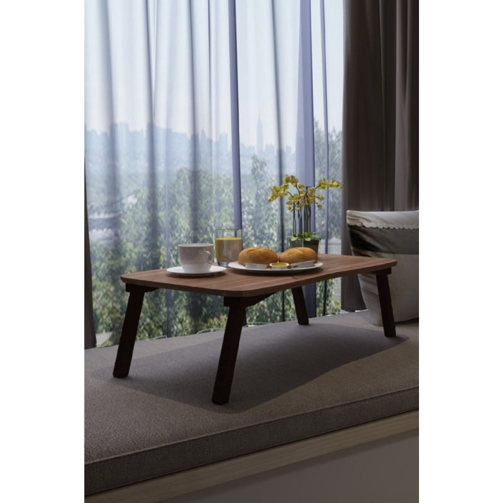 Ceviz Laptop Sehpa Çalışma Kahvaltı Masası