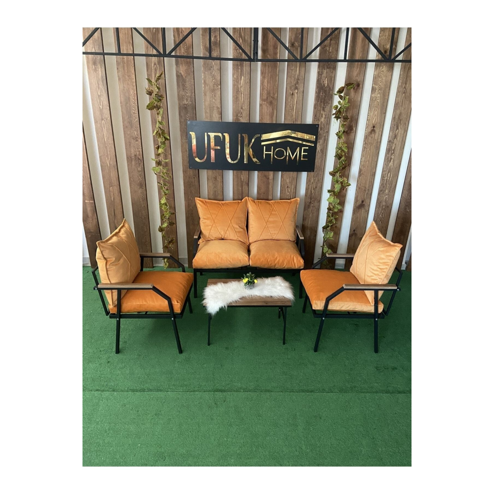 Linda 2 1 1 Sehpalı Bahçe Takımı, Balkon Mobilyası, Balkon Bahçe Mobilyaları, Bahçe Masa Takımı