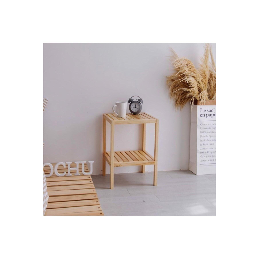 2 Katlı Masif Ahşap Yatak Odası Yanı Komodin Şifonyer