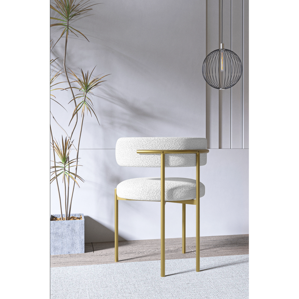 Matilda Mat Gold Metal Mutfak Sandalyesi Yemek Odası Sandalyesi Makyaj Sandalyesi (TEDDY SANDALYE)