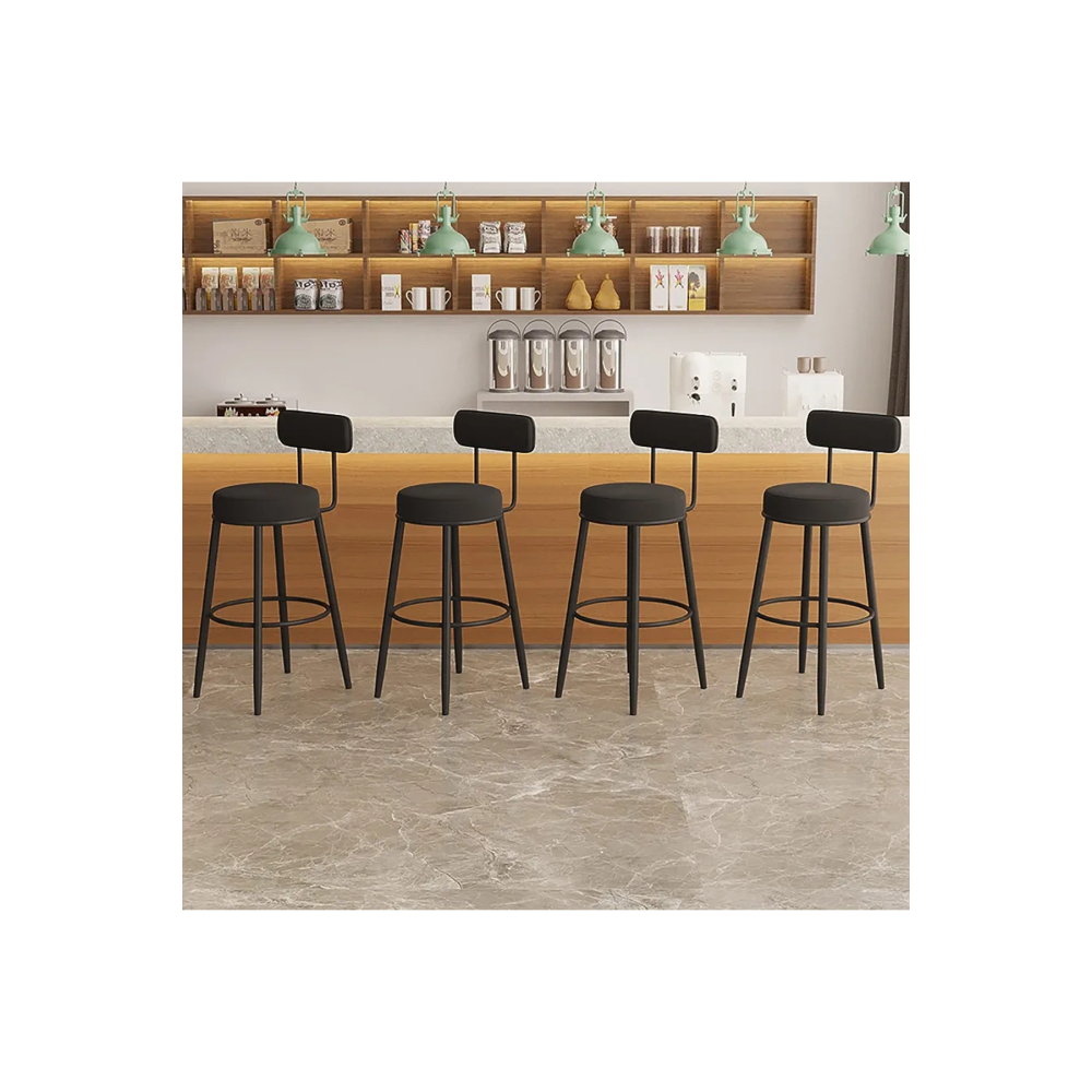 Montaj Gerektirmez Hazır Bar Sandalyesi Yeni Tasarım Baby Face Kumaş 75 Cm Oturum Yüksekliği