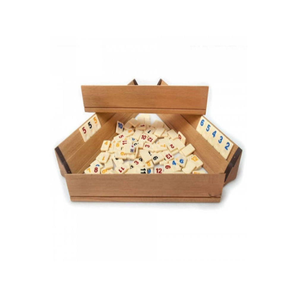 Büyük Boy Cilalı Ahşap Okey Takımı