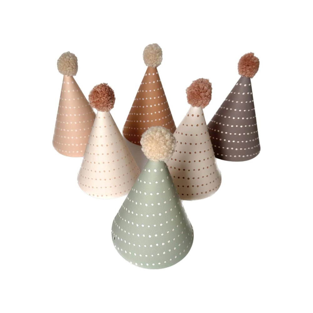 Pastel Renkli Parti Şapkası, 6 Farklı Pastel Renkli Şapka