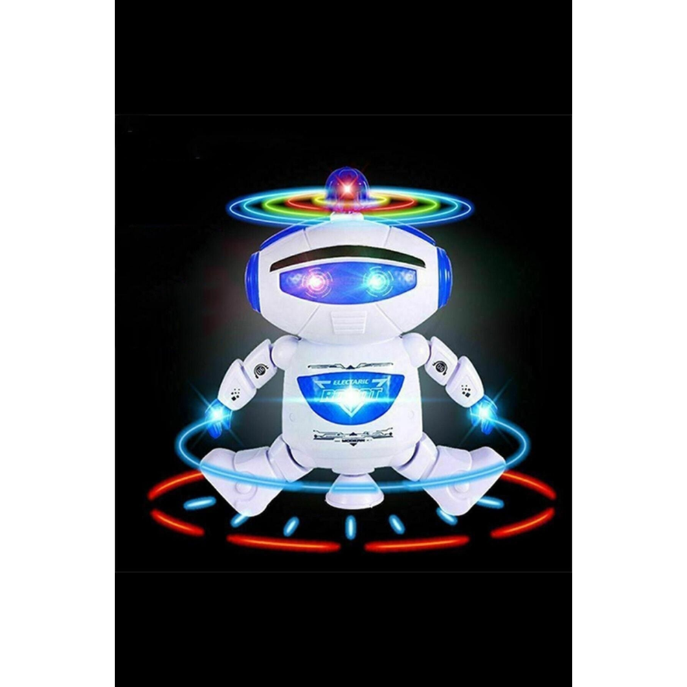 Pilli Müzikli Ve Işıklı Dans Eden Robot Oyuncak