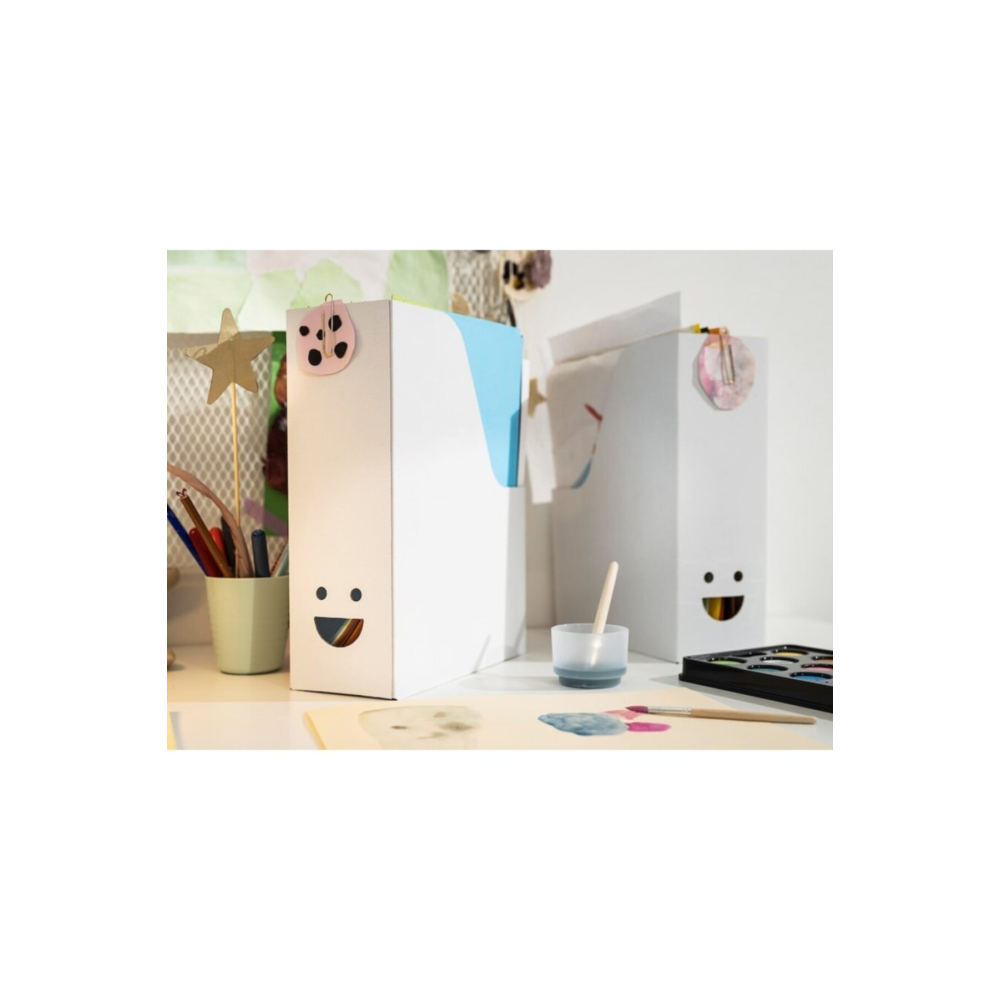 Tjabba Gülen Yüz 2 Li Set Beyaz Kutu Klasör Dosyalık Magazinlik Evrak Dergi Dosyası 2 Adet