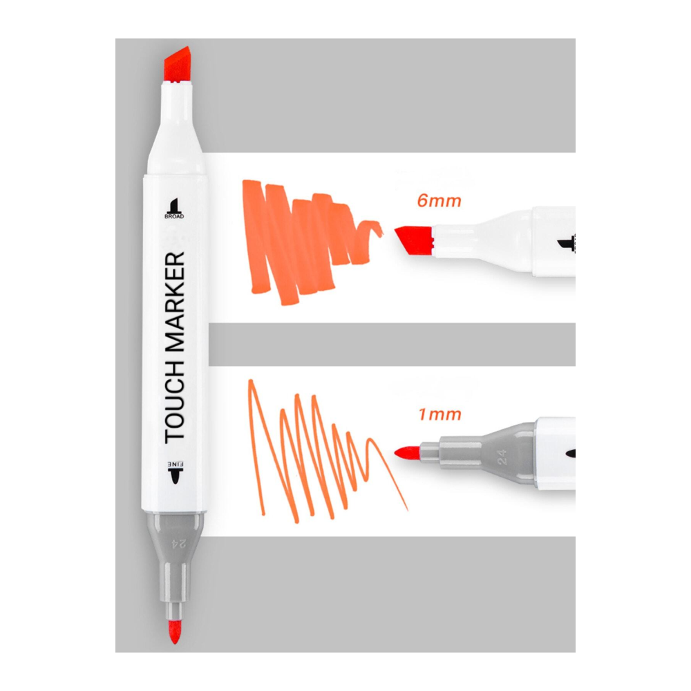 80 Adet Çift Taraflı Marker Kalem Çantalı Ve Standlı