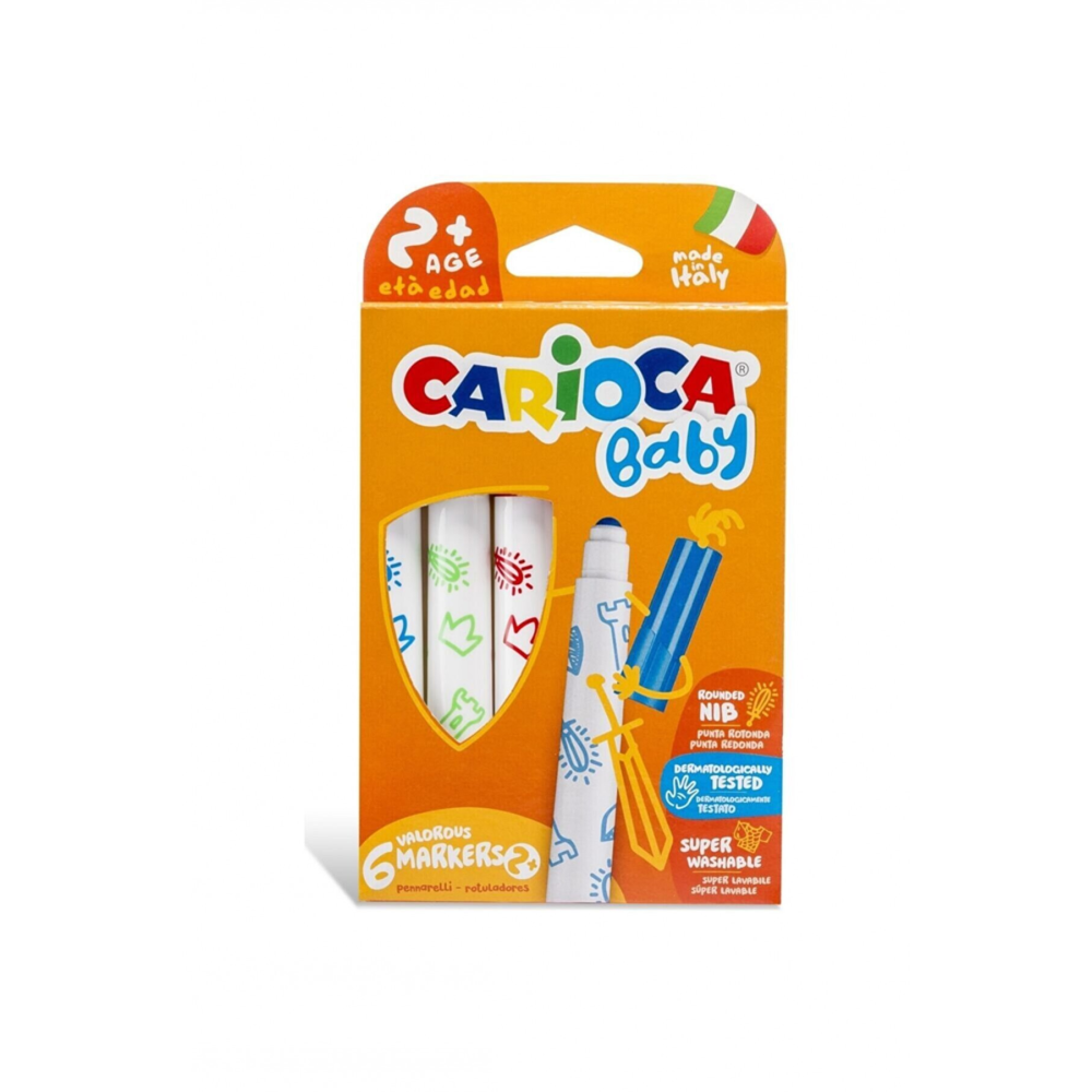 Jumbo Bebek Süper Yıkanabilir Keçeli Boya Kalemi 6'lı