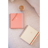 15x15 Cm Kare 2'li Set Spiralli Çizgili Tarihsiz Not Defteri Gökkuşağı