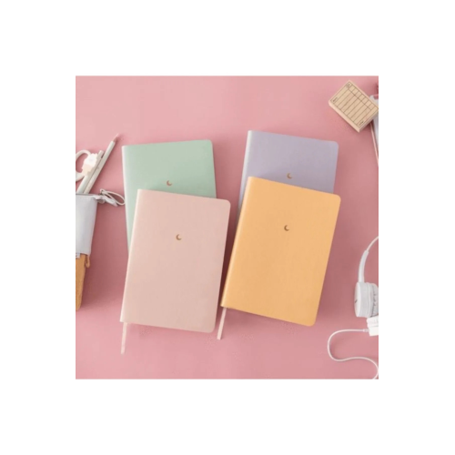 4'lü Defter Seti Düz Çizgisiz Sert Kapak Defter 13x21 Cm Hardcover Notebook Moon Series
