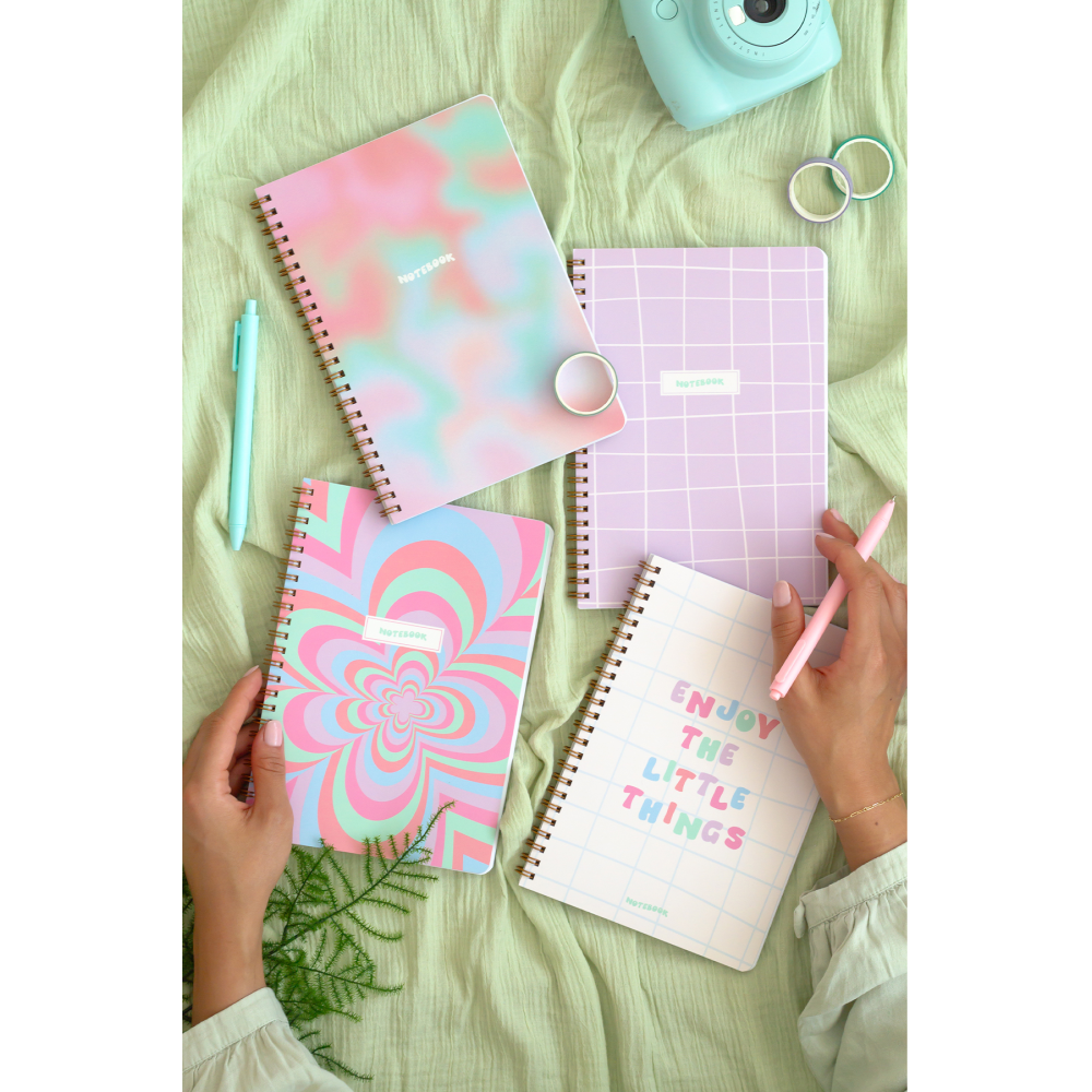 A5 Spiralli Okul Defteri 80 yaprak 4'lü Set - Çizgili