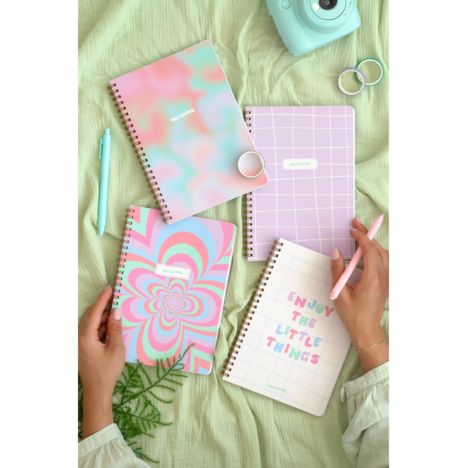 A5 Spiralli Okul Defteri 80 yaprak 4'lü Set - Çizgili