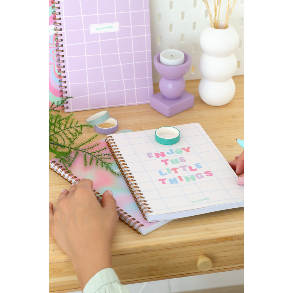 A5 Spiralli Okul Defteri 80 yaprak 4'lü Set - Çizgili