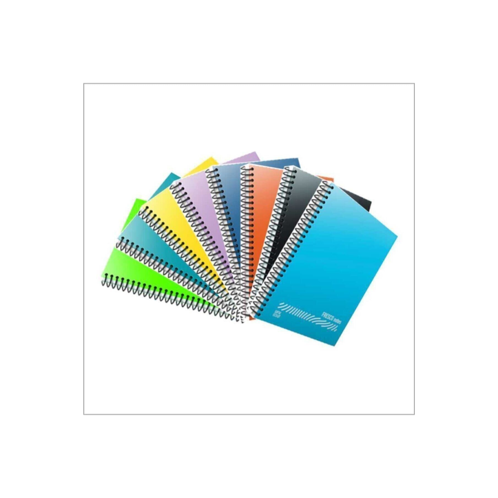 Fresco (8'Lİ PAKET) A4 72 Yaprak 4 Kareli 4 Çizgili Plastik Kapak 10005405595, One Size