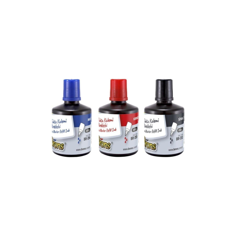 Br-353 100 Cc 3'lü Set Tahta Kalem Mürekkebi Süper Set