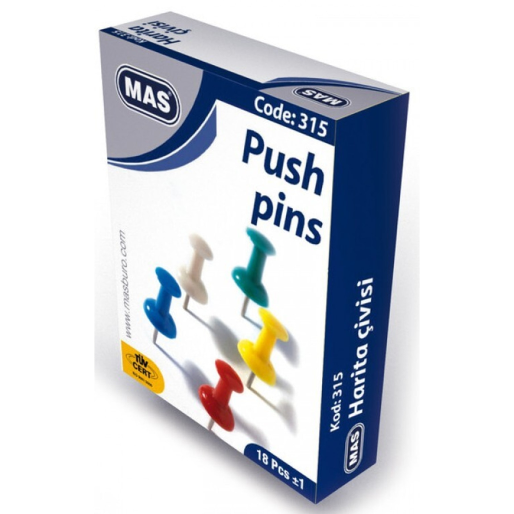 315 Renkli Harita Çivisi