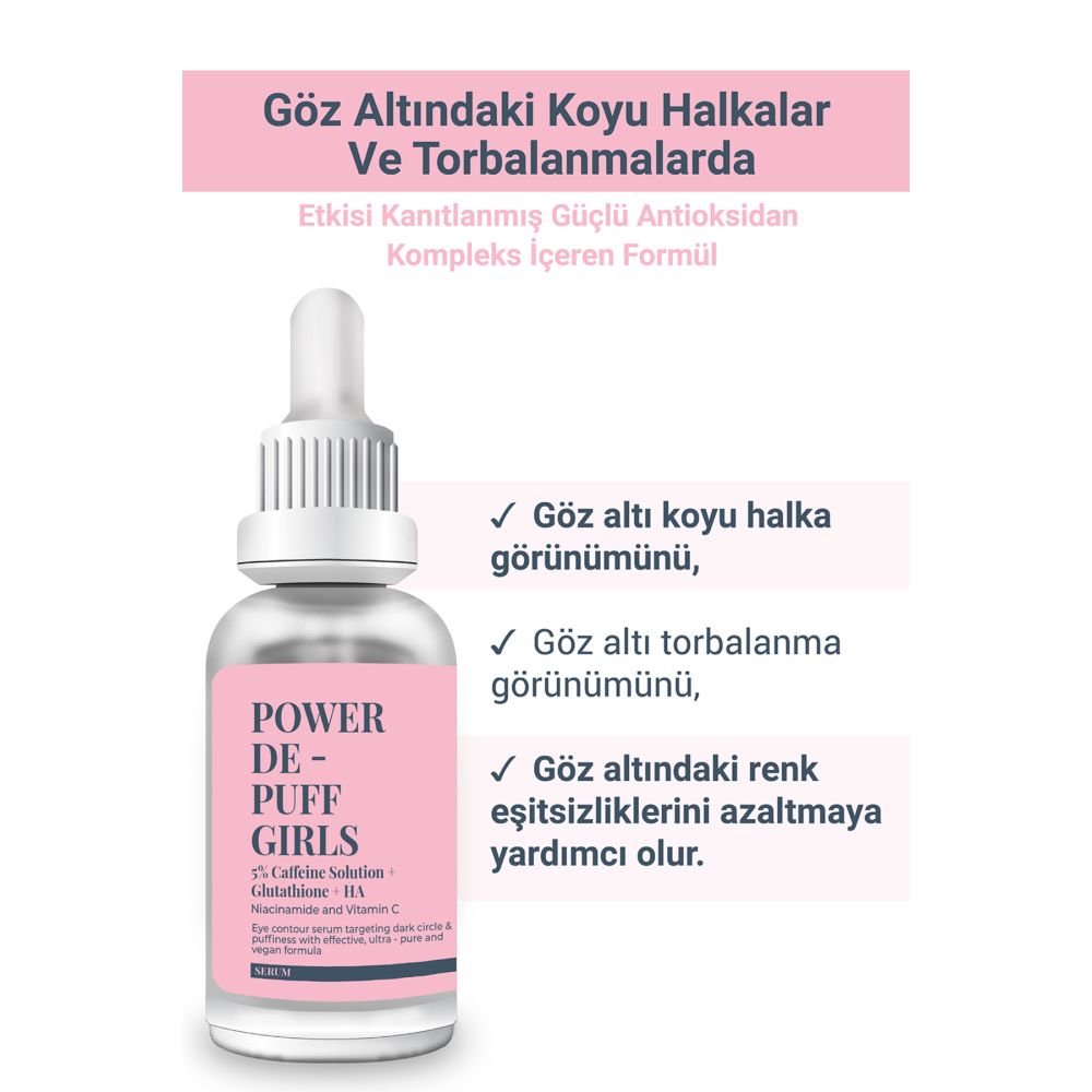 Power De-puff Gırls Göz Altındaki Halkalar & Torbalanmalarda Etkisi Kanıtlanmış Antioksidan