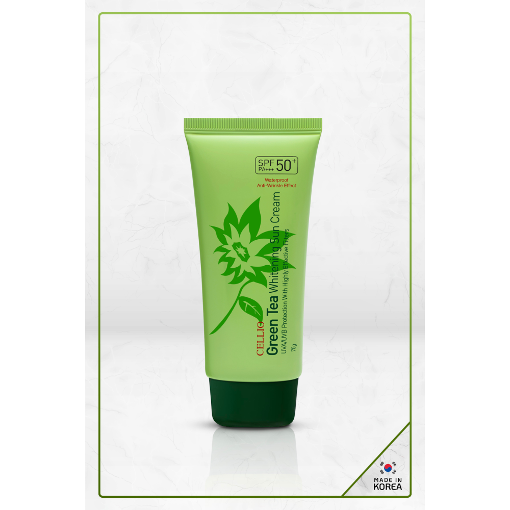 Green Tea Içeren Yatıştırıcı Leke Ve Akne Karşıtı Koruyucu Spf50+ Pa+++ Uva/uvb Güneş Koruyucu Krem