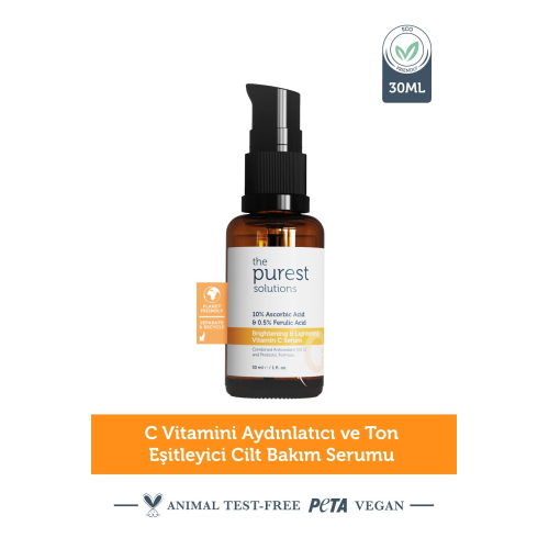 C Vit Aydınlatıcı Ve Ton Eşitleyici Bakım Serumu 30 ml %10 Ascorbic Acid & Ferulic Acid %0,5