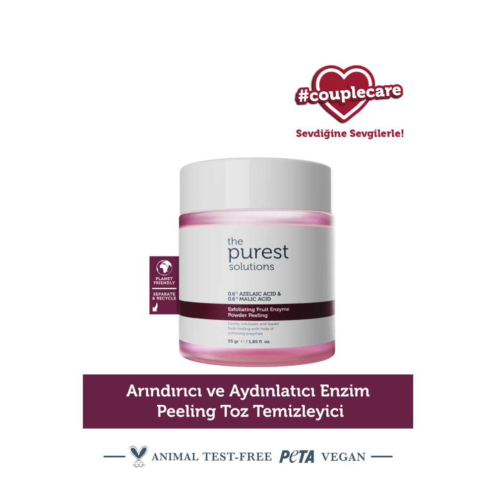 Arındırıcı ve Aydınlatıcı Enzim Peeling Toz Temizleyici 55 gr (%0,6 Azelaic Acid & Malic Acid)