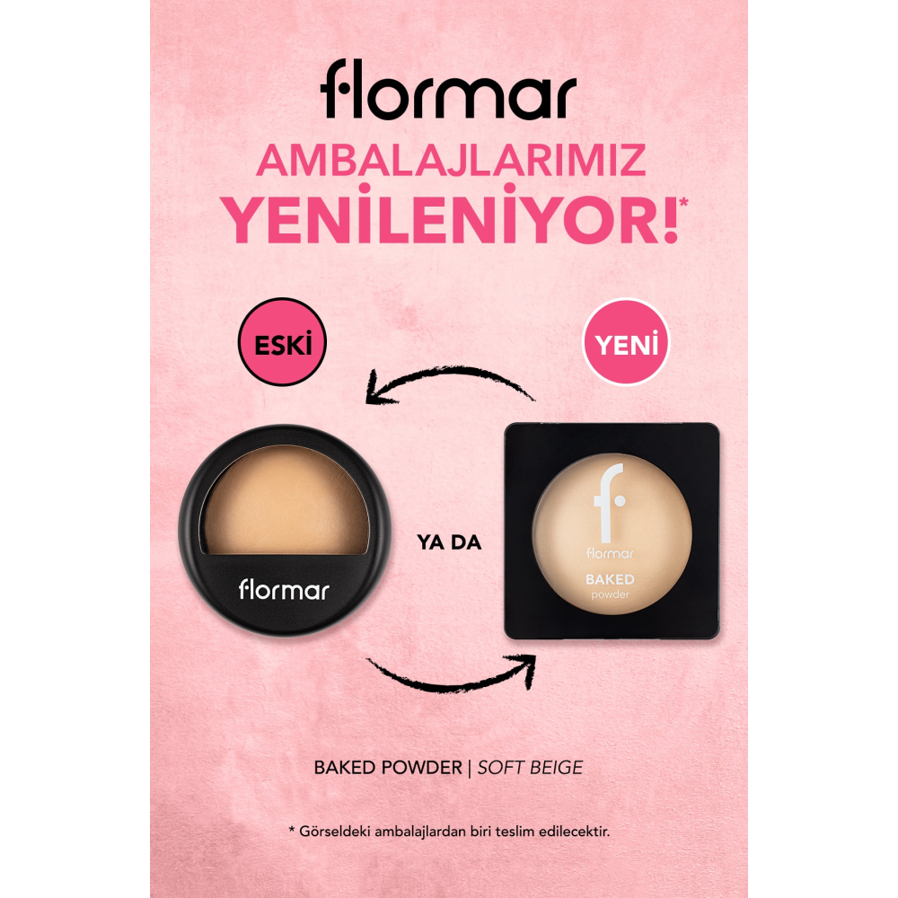 Yoğun Pigmentli Fırınlanmış Mat Pudra  - Baked Powder - 020 Soft Beige - 8682536053518
