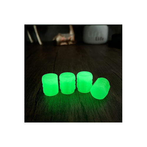 Fosforlu Floresan Led Yeşil Pilsiz Araba Motorsiklet Lastik Sibop Kapaği (2 Adet)