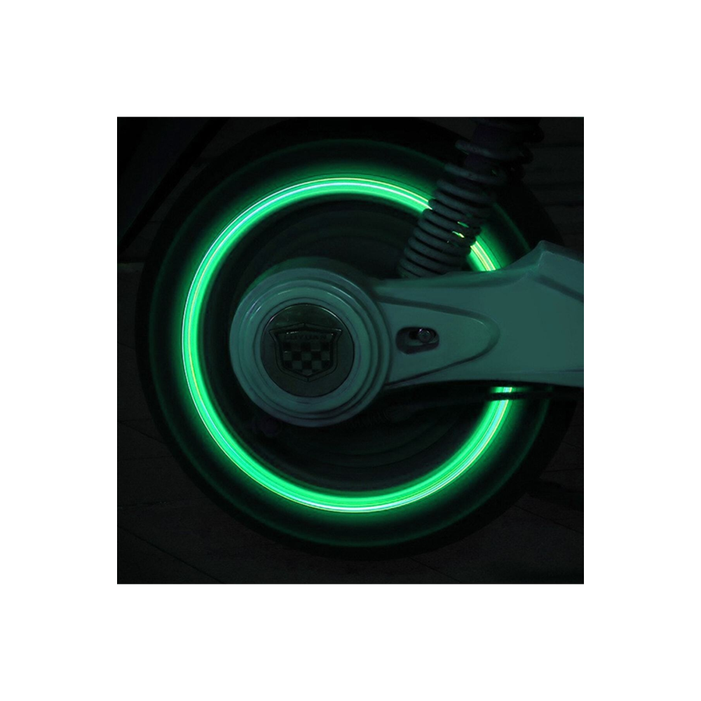Fosforlu Floresan Led Yeşil Pilsiz Araba Motorsiklet Lastik Sibop Kapaği (2 Adet)