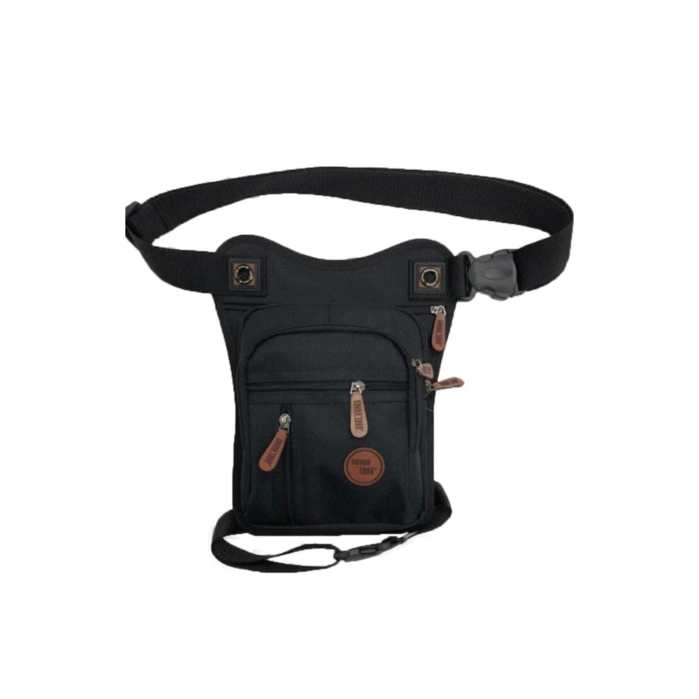 Kanvas Kumaş Çok Gözlü Bel Bacak Omuz Göğüs Motorcu Çantası