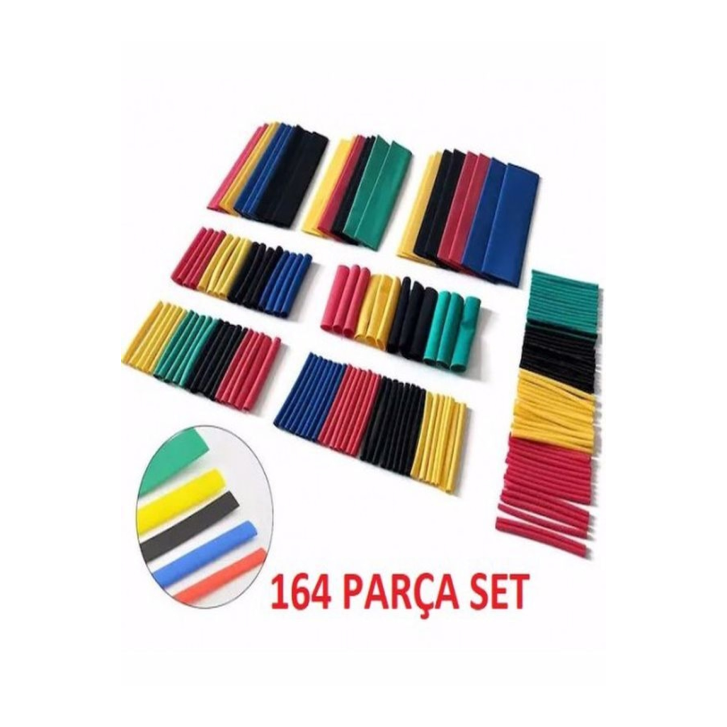 164 Parça Set Daralan Makaron Kablo Koruyucu Kılıf