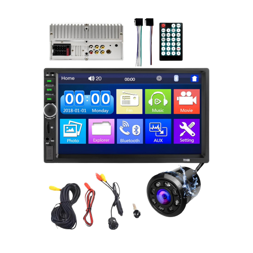 Ekranlı Oto Teyp 7 Inç Double Teyp Park Kamerası Bluetooth Mp5 Mp3 Usb Sd Kart Radyo