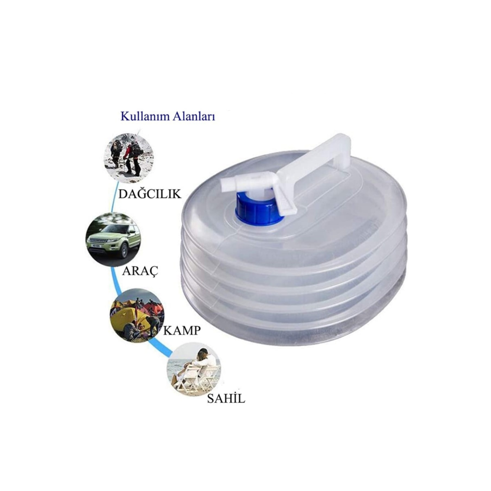 10 Litre Katlanabilir Akordiyon Damacana Şişe Tankı Su Bidonu