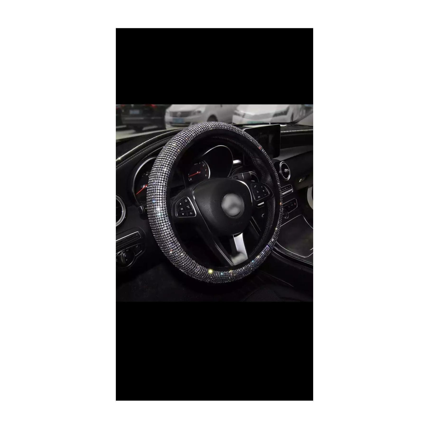 Gümüş Taşlı Geçirmeli Direksiyon Kılıfı