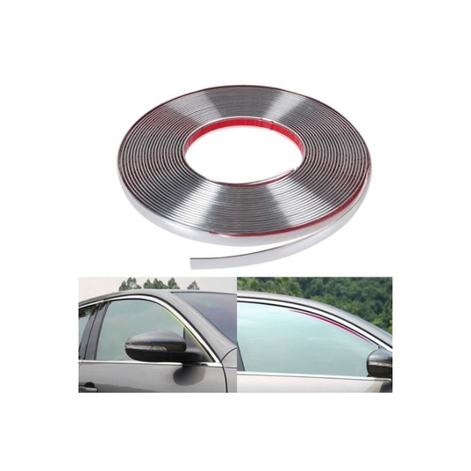 18 Mm 3d Dekoratif Krom Nikelaj Şerit Çıta Panjur Kalın Şerit 5 Metre