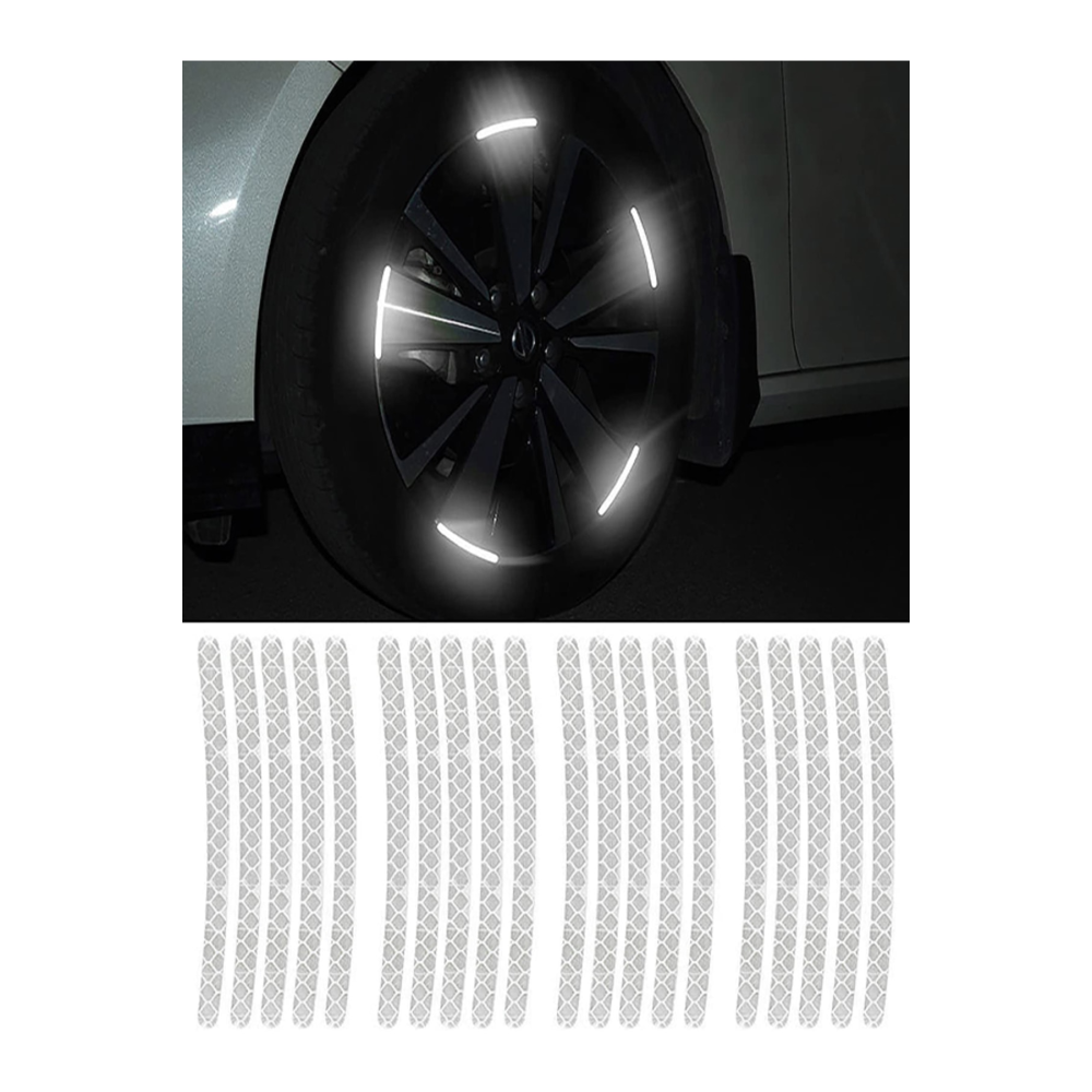 24'lü Jant Reflektörlü Sticker Işıldak Parlak Yapıştırcı Oto Aksesuar