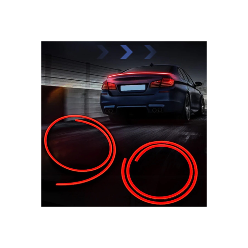 Işıklı Karbon Spoiler 130 cm Ledli Animasyonlu Sinyalli Universal Bagaj Üstü Rüzgarlık