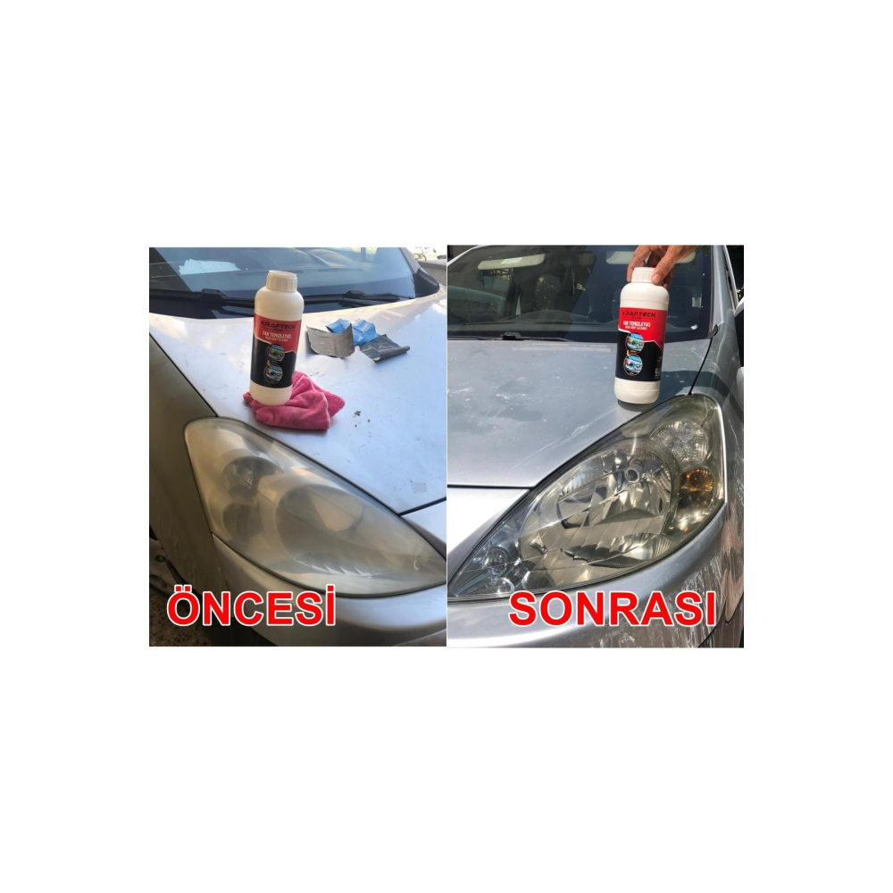Buharlı Araba Far Temizleme Far Parlatma Seti (9 Parça Ürün)