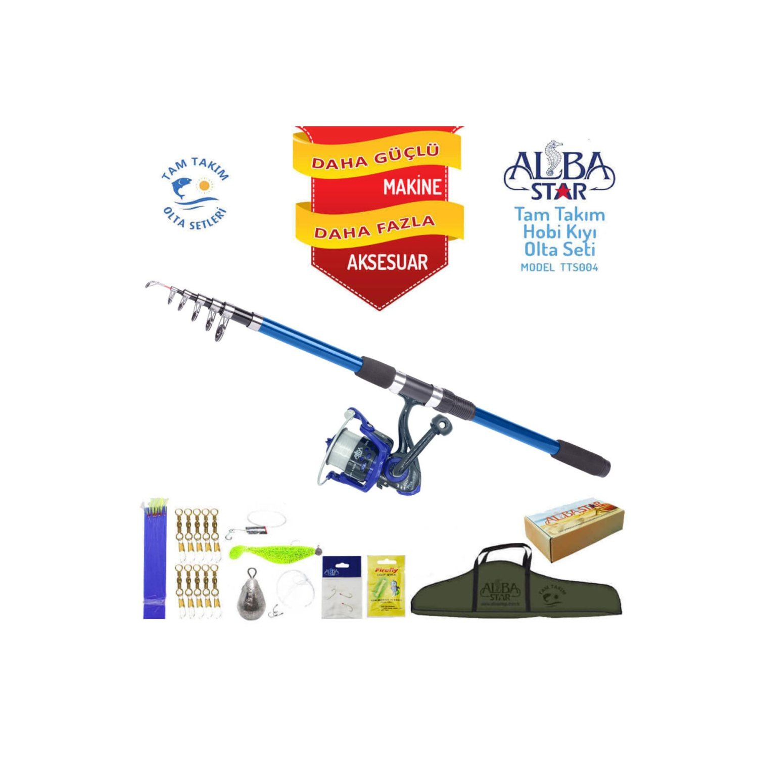 Tam Takım Hobi Kıyı Olta Seti - 300cm Kamışla - Tts004 Standart 300cm