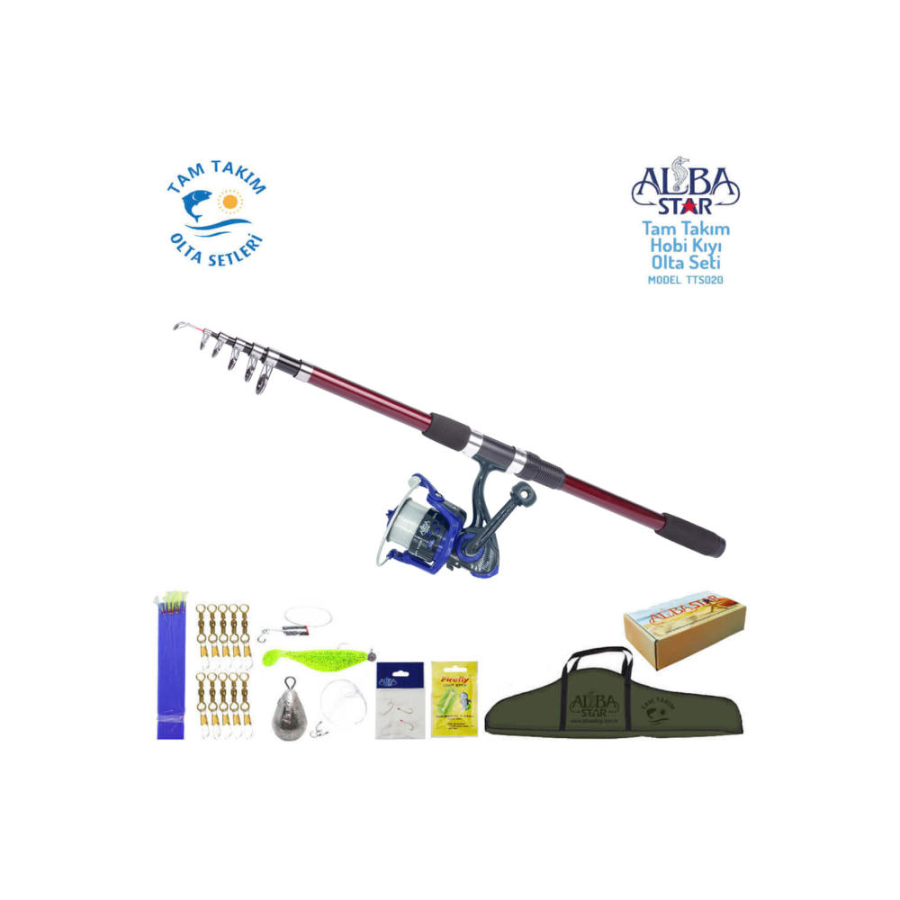 Tam Takım Hobi Kıyı Olta Seti - 360cm Kamışla - Tts020 Standart 360cm