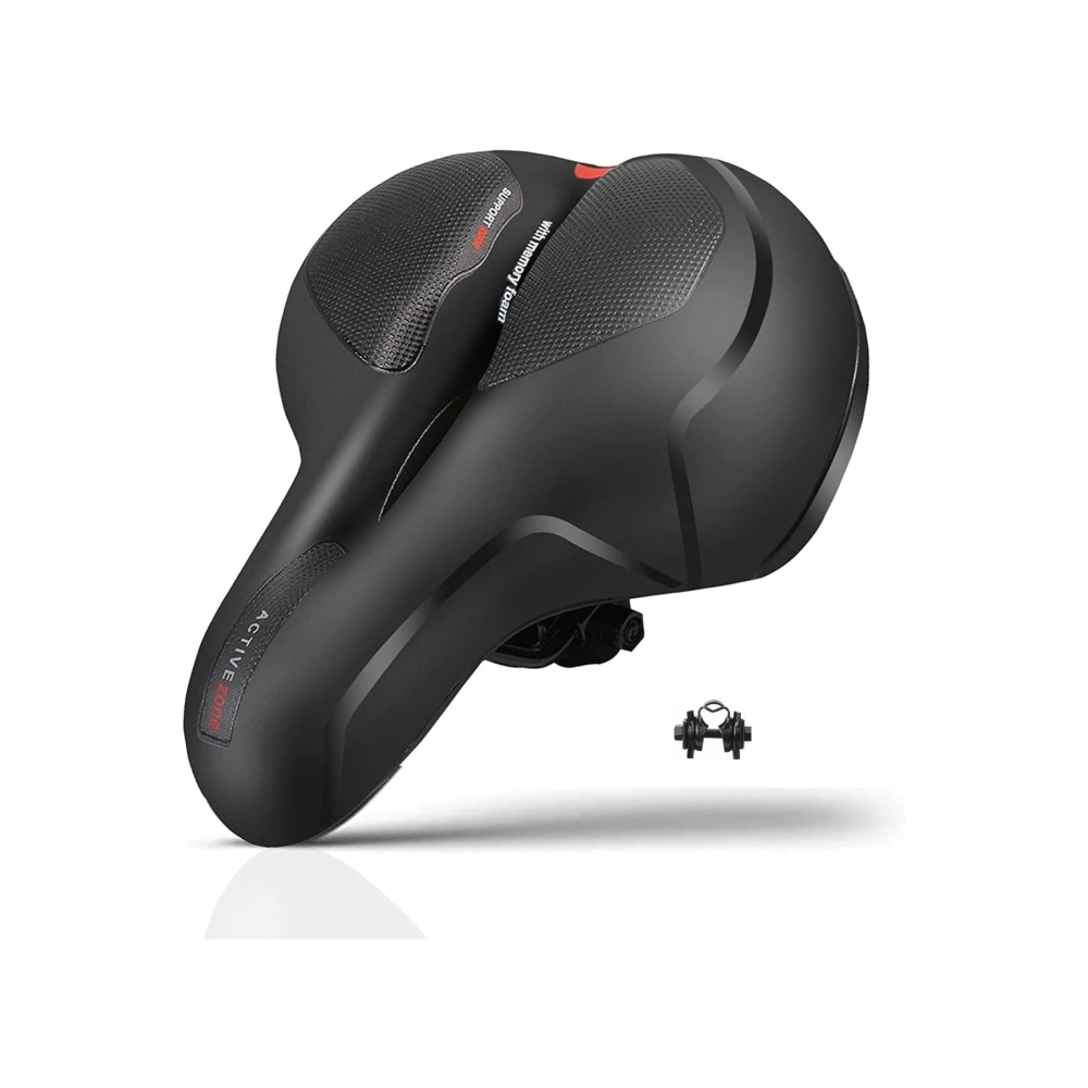 Bisiklet Sele Airzone Hava Kanallı Elastomer Yaylı Soft Doku A Kalite Kırmızı