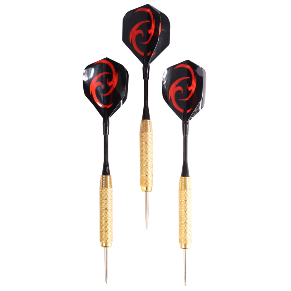 24 Gr. Dart Oku (3’lü Set) - Çelik Uç + Pirinç Gövde + Renkli Kanat - Dart Oku Seti