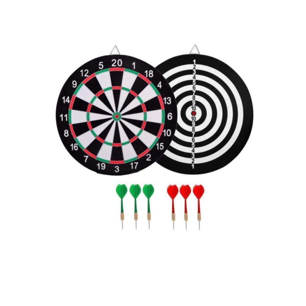 17 Inç 45 Cm Dart Seti Çift Taraflı 6 Adet Ok