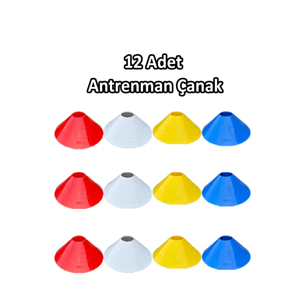 12li Antrenman Çanağı Set 4 Renk Idman Çanağı