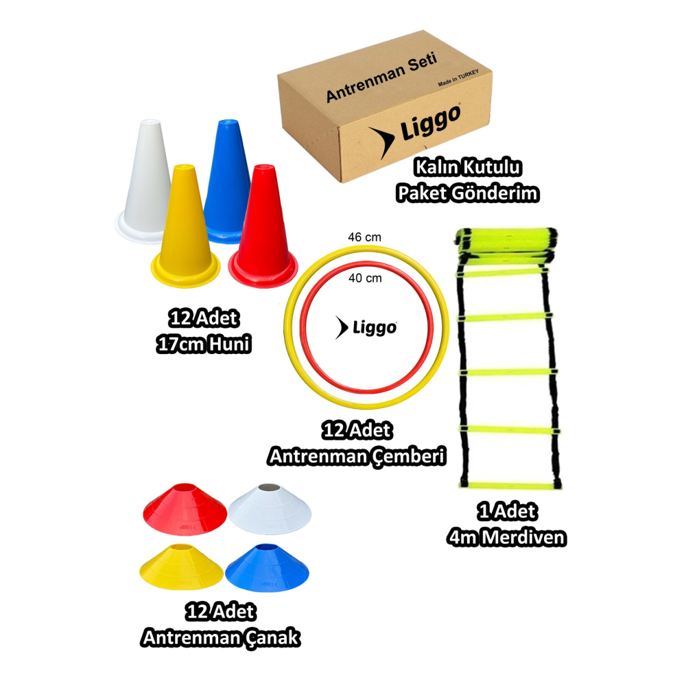 Antrenman Seti 4m Merdiven Huni Çanak Koordinasyon Çemberi