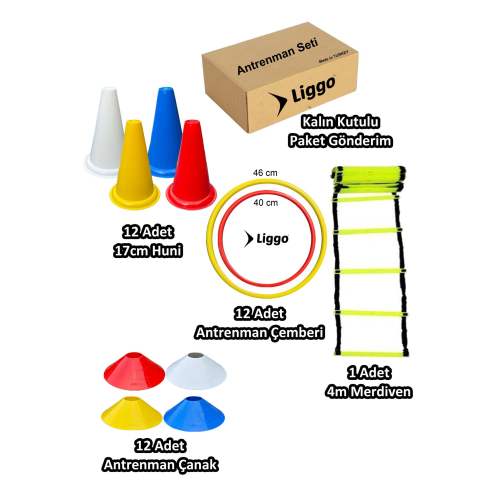 Antrenman Seti 4m Merdiven Huni Çanak Koordinasyon Çemberi